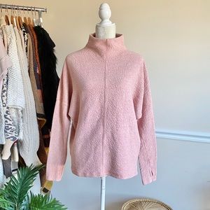 Lululemon Along The Way Pink Mockneck Sweater S